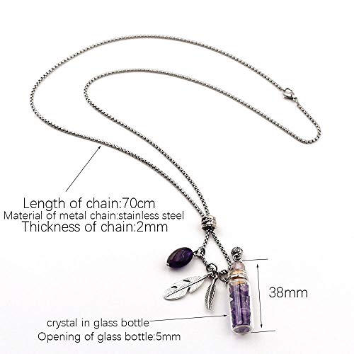Collar difusor aromático cristal botella con cadena 70cm miniatura 3