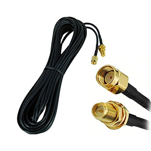 Stylez 10Ft Black Rp-Sma Coaxial Extension Cable For Wifi Lan Wan Router Antenna #TOP2