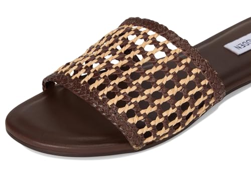 Steve Madden Women's Gulf Slide Sandal, Brown Multi, 8