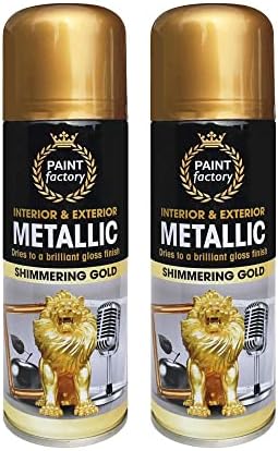 Classic Signature - 1 x Metallic Bright Silver Spray Paint 200ml - Multi-Purpose Use, Spray for Metal and Wooden Furniture, Ornaments, Decorative Items and Much More for Interior & Exterior