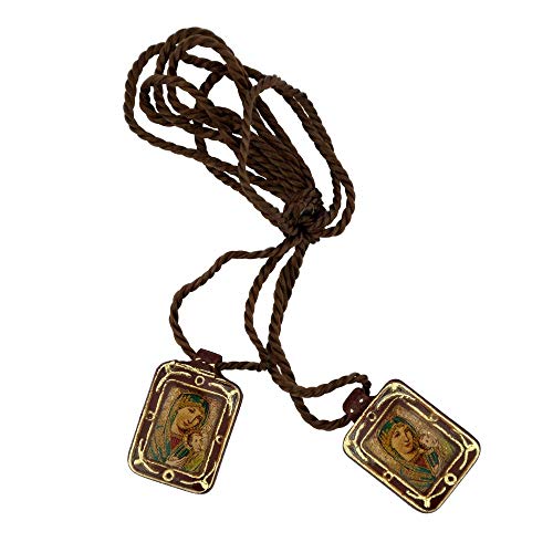 VILLAGE GIFT IMPORTERS Small Mini Economy Scapulars | Over 15 Different Subjects Saints | Perfect for Kids or Groups | Christian Jewelry (Our Lady of Perpetual Help)