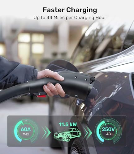 Zanch Tesla to J1772 Adapter, [Military-Grade Quality], Designed for J1772/CCS1 EVs, Max 60A & 250V AC, Compatible with Level 2 Tesla Wall Connector, Mobile Connector, Destination Station - Black - Thumbnail 3