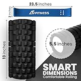 Foam Roller Black with 3 Resistance Level Bands - Lightweight Foam Rollers for Muscles Provides Relief from Pain Fatigue Improves Tissue Recovery - Massage Roller for Gym, Yoga Pilates - Image 3