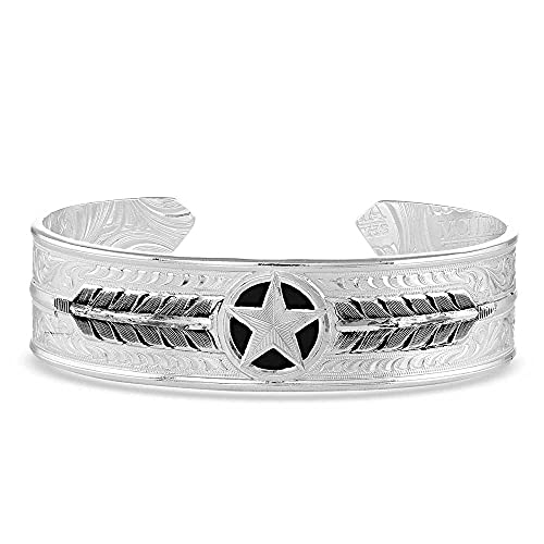 Montana Silversmiths Women's Aim High Star Cuff Bracelet Silver One Size #TOP11