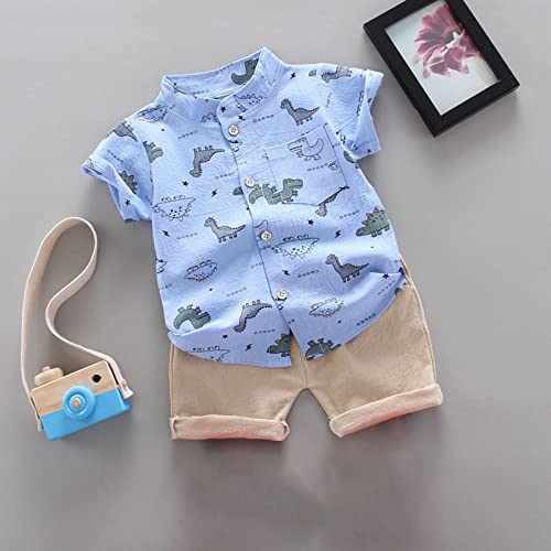 Roupas para meninos com suspensórios Shorts de verão finos desenhos animados dinossauro série manga