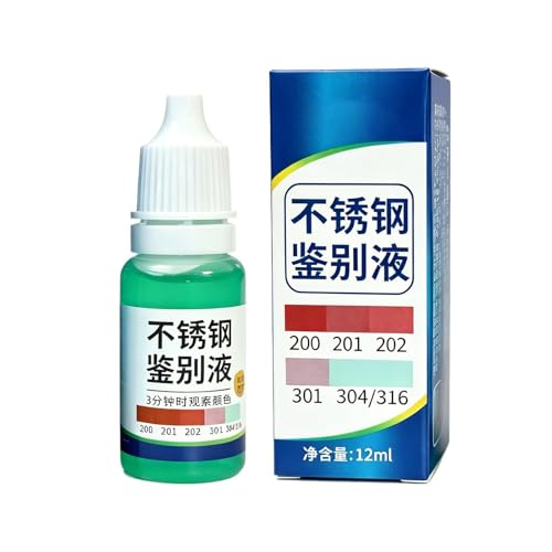 Stainless Steel Testing Agent - 12ml Metal Grade Material Testing Fluid | Accurate Portable Agent For Home Industrial Kitchenware Tableware Cutlery Pots Pans