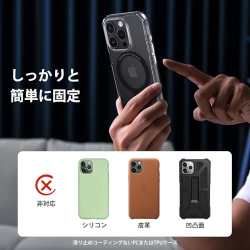 Syncwire MagSafe シール 3枚入り 磁気増強 超薄 MagSafeステッカー マグネットリング ワイヤレス充電対応キット MagSafe対応メタルリング マグネットリングプレート ガイド枠付