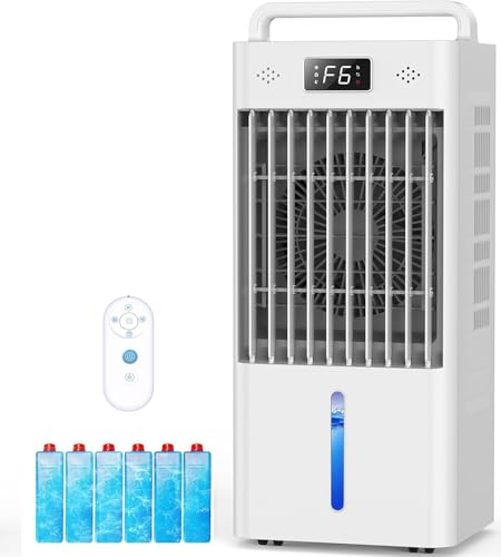 Windowless Portable Air Conditioner with Remote,Evaporative Air Cooler, Swamp Cooler with Water Tank Room Cooling Fan for Home Indoor 12H Timer No Hose Needed