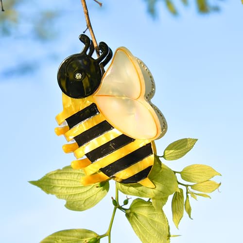 Pinza de pelo de animal en forma de abeja: bonitos pasadores de garra de acetato para mujer