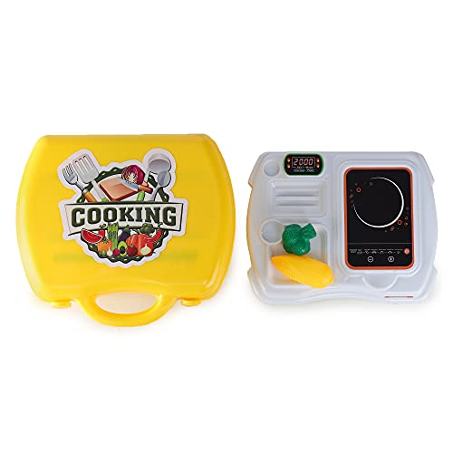 Image of Webby Kitchen Play Set with Foldable Suitcase, Game Toy Kit, Compact Kitchen Accessories Pretend Play for 3 + Year Kids, Kitchen Set for Kids Girl
