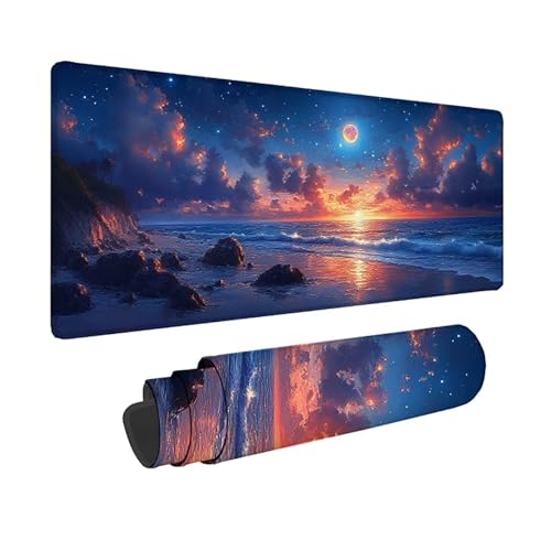 Tapis souris océan sous main bureau imperméable et grand tapis de souris gamer PC