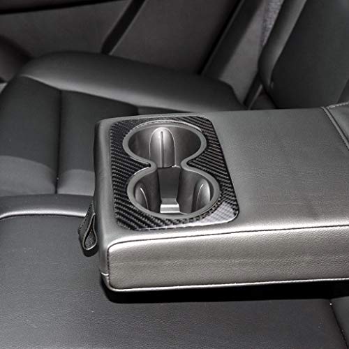 Cubierta de fibra de carbono para portavasos trasero Cadillac XT5 XT6 miniatura 5