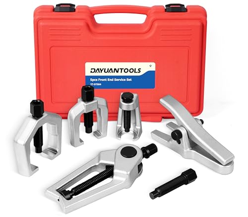 DAYUAN 5pcs Professional Front End Service Tool Kit, Pitman Arm Puller, Ball Joint Separator Tie Rod Remover Tool