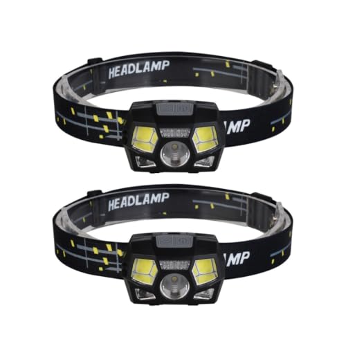 Linterna frontal COB XPE recargable USB para senderismo y linternas cabeza