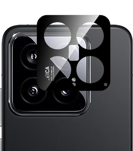 Image of ZARALA Glass Camera Lens Protector For Xiaomi 14 [9H Hardness] [6D Lens Protector ] [Easy Installation] Black