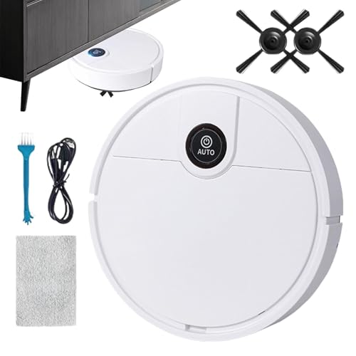 Robot aspirador – Automático silencioso inteligente – Aspiradoras de alfombras para el hogar Robot, para alfombras, pisos, oficinas, apartamentos, sala de estar, dormitorio, cocina y baño