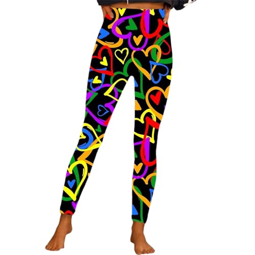 Pantalones ajustados casual con diseño de San Valentín para deporte en casa