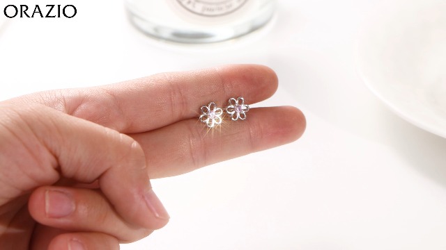 Boucles D'Oreilles Hypoallergéniques 8 Paires - Cœur, Fleur, CZ - Acier Inoxydable