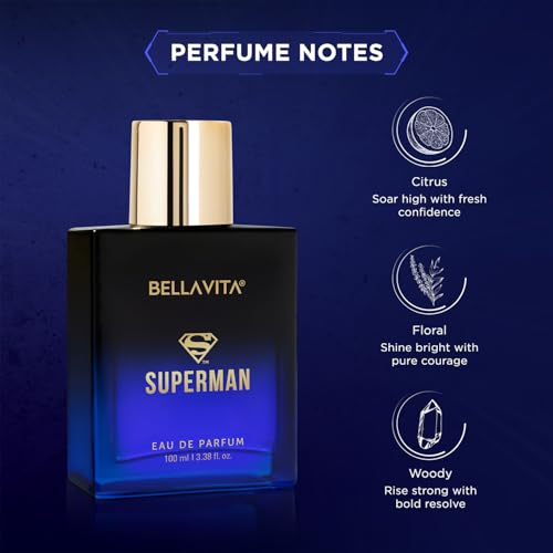 Image of BELLAVITA SUPERMAN | Long Lasting EDP 100ml Perfume for Man | Bergamot, Jasmine and Musk | Premium Fragrance for Men