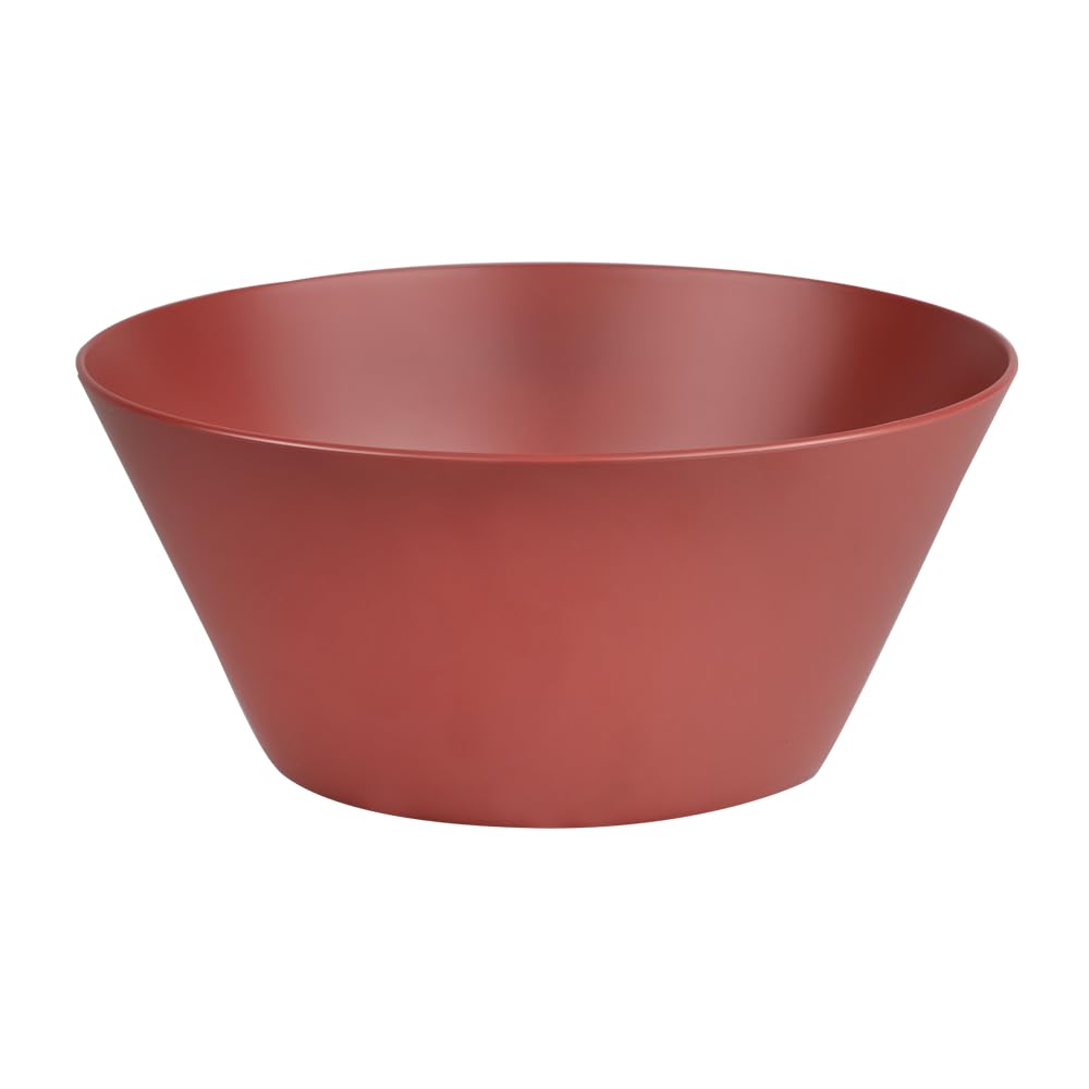 Kesper Fruit and Salad Bowl, Plastic (PET/PP), Diameter 24.8 x Height: 10.9 cm, Dishwasher Safe, Colour: red, 32822