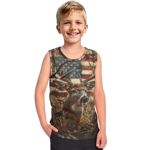 WELLFLYHOM Boys Sleeveless Tops 0-6T Crewneck Summer Tank Top Workout Undershirts Shirts Athletic Tees Tops