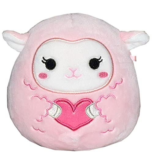Squishmallow Official Kellytoy Collectible Plush Farm Squad Squishy Soft Animals Cows Pigs Chickens (Pink/White, Lala Lamb, 5 Inch)
