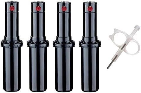 Hunter PGP-adj Rotor Sprinkler Heads - 4 Pack - Includes Adjustment Tool