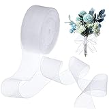 🎗 【Material de organza de alta calidad】 La cinta de organza blanca está hecha de nailon, que es suave y fácil de doblar, sin arrugas y No es fácil de anudar.Esto es muy agradable para la piel, se puede usar de forma segura.