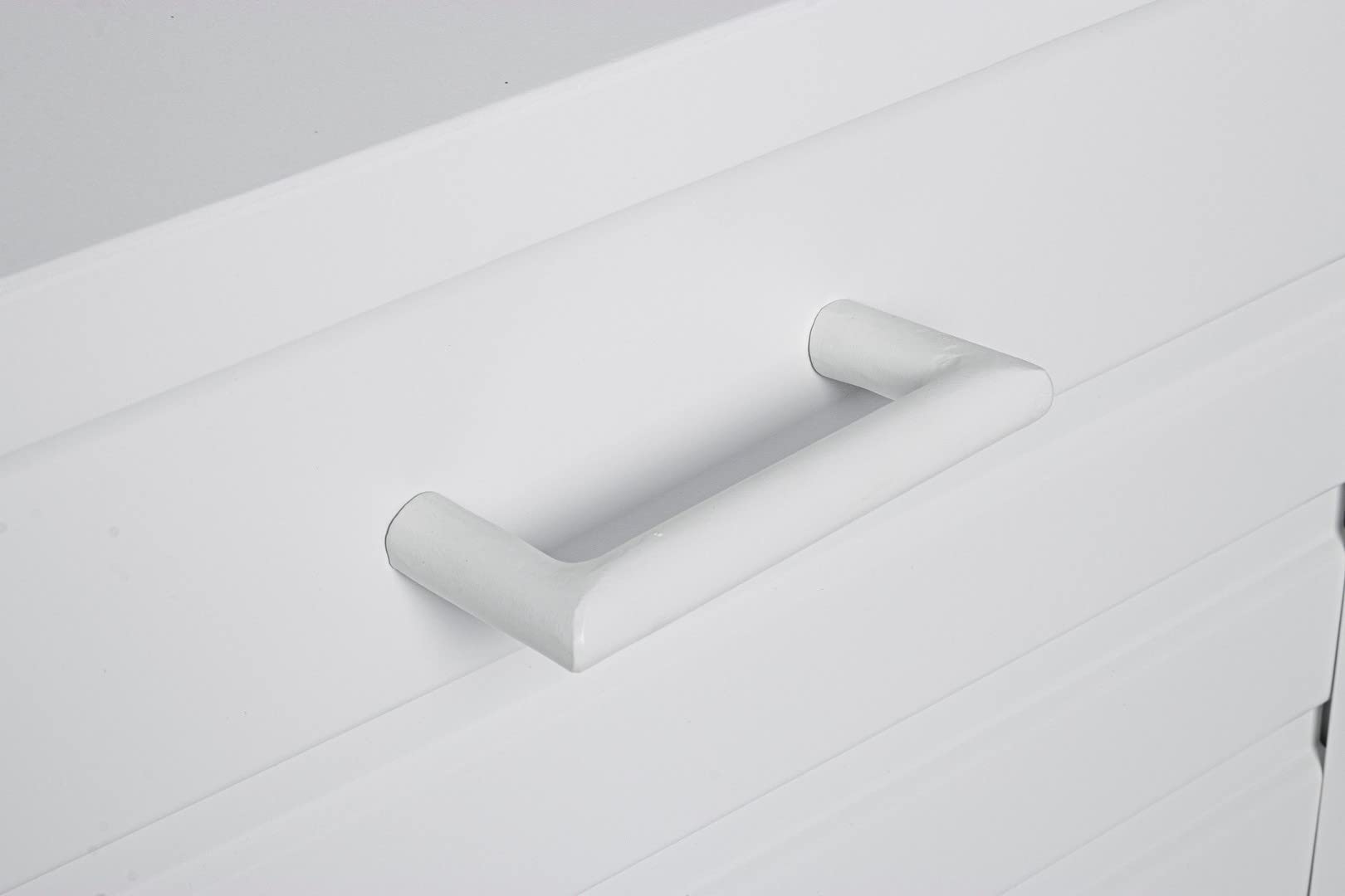 Decor Space Coffre de coffre Atlantic porte-coussins extérieur en aluminium avec roues (Blanc)
