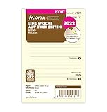 filofax kalender selber gestalten FILOFAX Pocket 1 Woche auf 2 Seiten cotton cream (deutsch)2022