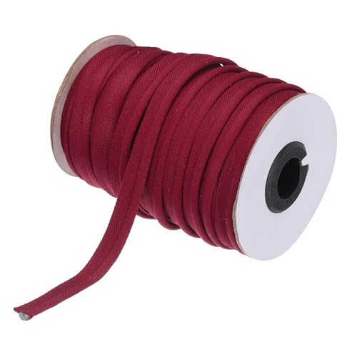 sourcing map Piping Cord Trim 30 Yards 1/2 Inch Piping Tape for Sewing DIY Crafting Fabric Edge Trim Wine Red