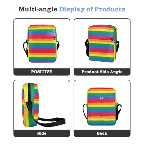 Rainbow Pride Flag Lgbt Pride Day Month Parade Lgbtq Community messenger bag for women Shoulder Bag For Woman Lady Shoulder Handbags Adjustable Strap for Travel Shopping4