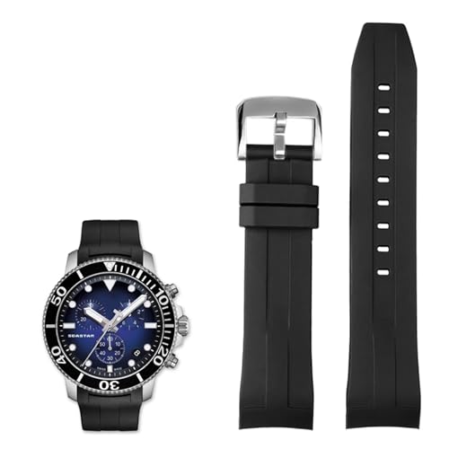 Bracelet de montre 22mm en caoutchouc Tissot T120407 étanche pour le sport