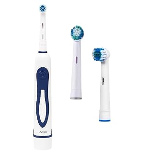 Escova de Dente Elétrica Rotativa Adulto e Infantil com Refil, Azul