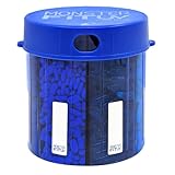 XL Supplement Pill Dispenser Bottle, 7 Compartment, Labels, Easy Open, Anti-Mixing, UV Protected Organizer, Extra Large Monthly Vitamin, Monster Fit Medication Holder (Cobalt Blue, Large)