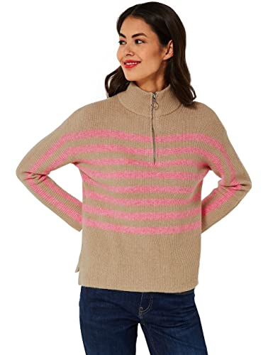 STREET ONE Damen A302211 Strickpullover, Buff Sand Melange, 42