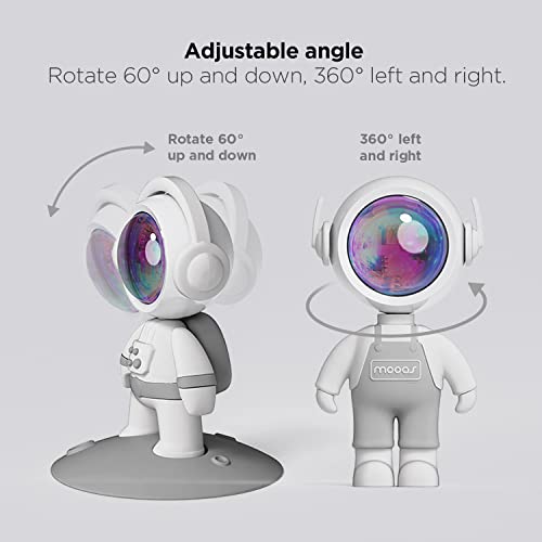Image of mooas Sunset LED Nighlight (Astronaut), 7 Color nightlight, 360 Rotation, Touch Control, Sunset lamp, Astronaut Light Projector, Night Light for Bedroom /Kids Room /Room decor /Party /Camping