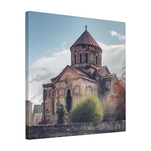 Toile église arménienne QMNKLET pour combler un vide mural avec élégance