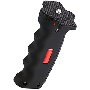 Kamera Handgriff Stabilisator Camcorder Griff mit 1/4 Zoll Schraube und Gewindelöcher, DSLR Systemkamera Halter Ergonomisch Handheld Kameragriff Stabilisatoren Tragehilfen, 12×5 cm Schwarz