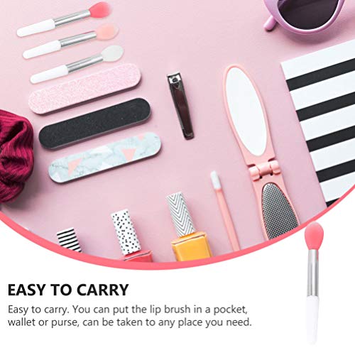 FRCOLOR Pincel de Silicone para Lábios Escova Aplicadora de Batom 9Pcs Escova de Maquiagem Ferrament