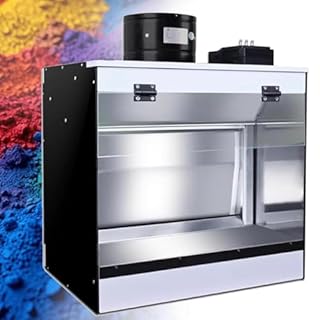 Craft Table Airbrush Booth, Airbrush Spray Booth with Waterfall and Water Curtain Exhausting Air System, LED Lighting, Airbrush Lighted Hobby Spray Booth for Model Cake Nail Art Pottery ,40x50x40cm