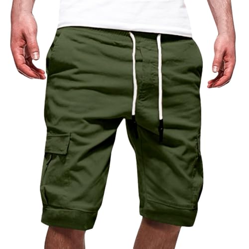 Pantalones Cortos Hombre Cargo Casual Verano Pantalón Corto Trabajo Suave Bermudas Deporte Multibolsillos Moda Pantalon Corto Transpirables Shorts Deportivo Ligero Ropa Deportiva Cómodo Running Playa