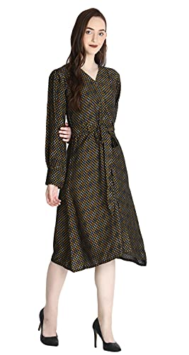 Image of Leriya Fashion Kurtis for Women || Soft Rayon Printed Knee Length Kurti for Girls || Long Sleeves || V Neck || Fancy Kurti for Outing || Evening || Date Wear for Women