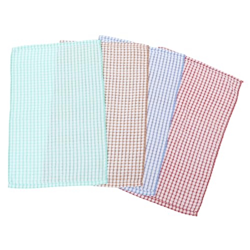 WRITWAA 4 Piezas Paños De Cocina Reutilizable Limpieza Tela Hundir para Paquetes De Cocina De Cocina Absorbente Lavar Toallas Toalla Trapos De Cocina Paños Multifunción Algodón