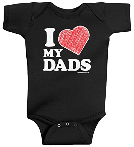 Threadrock Baby Boys' I Love My Dads Infant Bodysuit