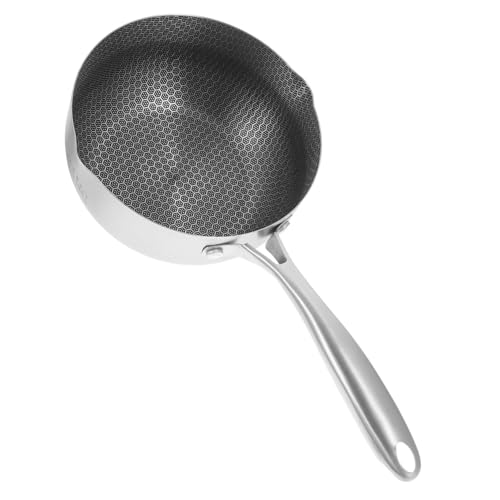iplusmile Cacerola Inoxidable Antiadherente con Diseño Panal Multifunción para Freír Hervir y Cocinar al Vapor Compatible Tipo Ligera y Portátil para Uso Exterior