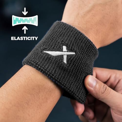 Image of Vector X 3 Inch Breathable Sports Wrist Band Absorbent Sweatbands Athletic Hand Wraps Wrist Support for Tennis Football Basketball Running Athletic Gym & Fitness Workout Accessories for Man Women