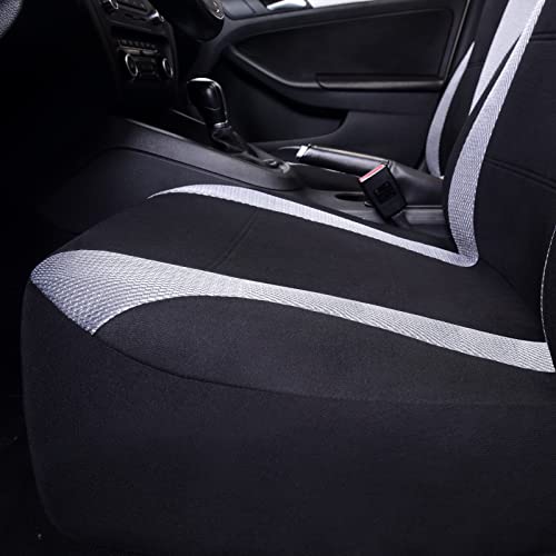 AUTOYOUTH Auto Car Front Seat Covers Bucket Seat Cover Automotive Semi-Custom Fit Sit Cover for Car Seat Accessories (Black & Gray, 2 Fronts-High Bucket) - Image 5