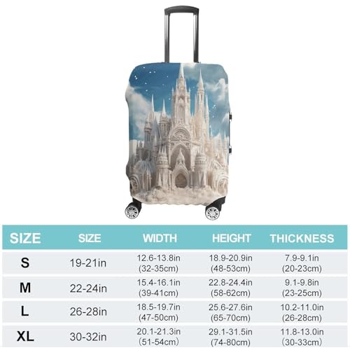 Travel Luggage Cover Elastic Suitcase Protector Anti-Scratch Washable Building A Sandcastle Luggage Sleeve Tsa Approved Carry on Covers Baggage Cover Fits 18-32 Inch Luggages2