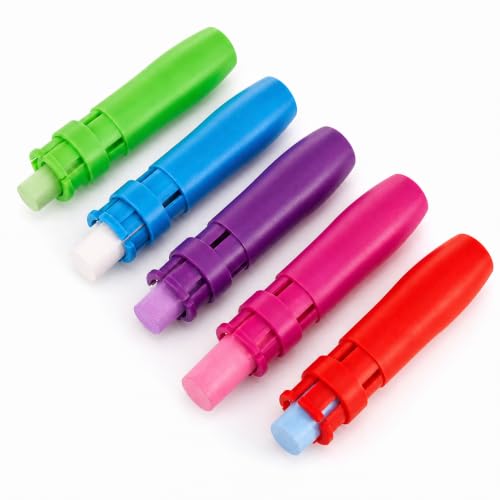 ltnklion Sidewalk Chalk Holders for Toddlers 5pcs Adjustable Jumbo Chalk Holder for Kids Teachers and Classroom Use Plastic Chalk Clips for Outdoor Art Drawing